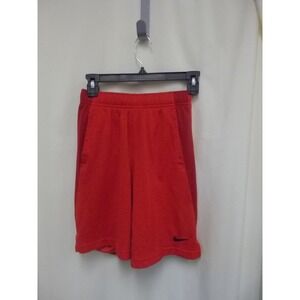 Nike unisex Red Mesh Athletic Basketball Shorts Size Medium M Embroidered Swoosh